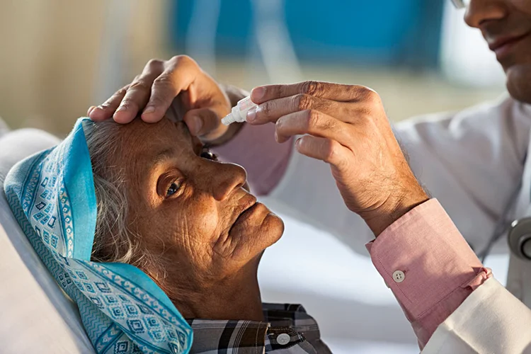 Modern eye care facility with medical equipment